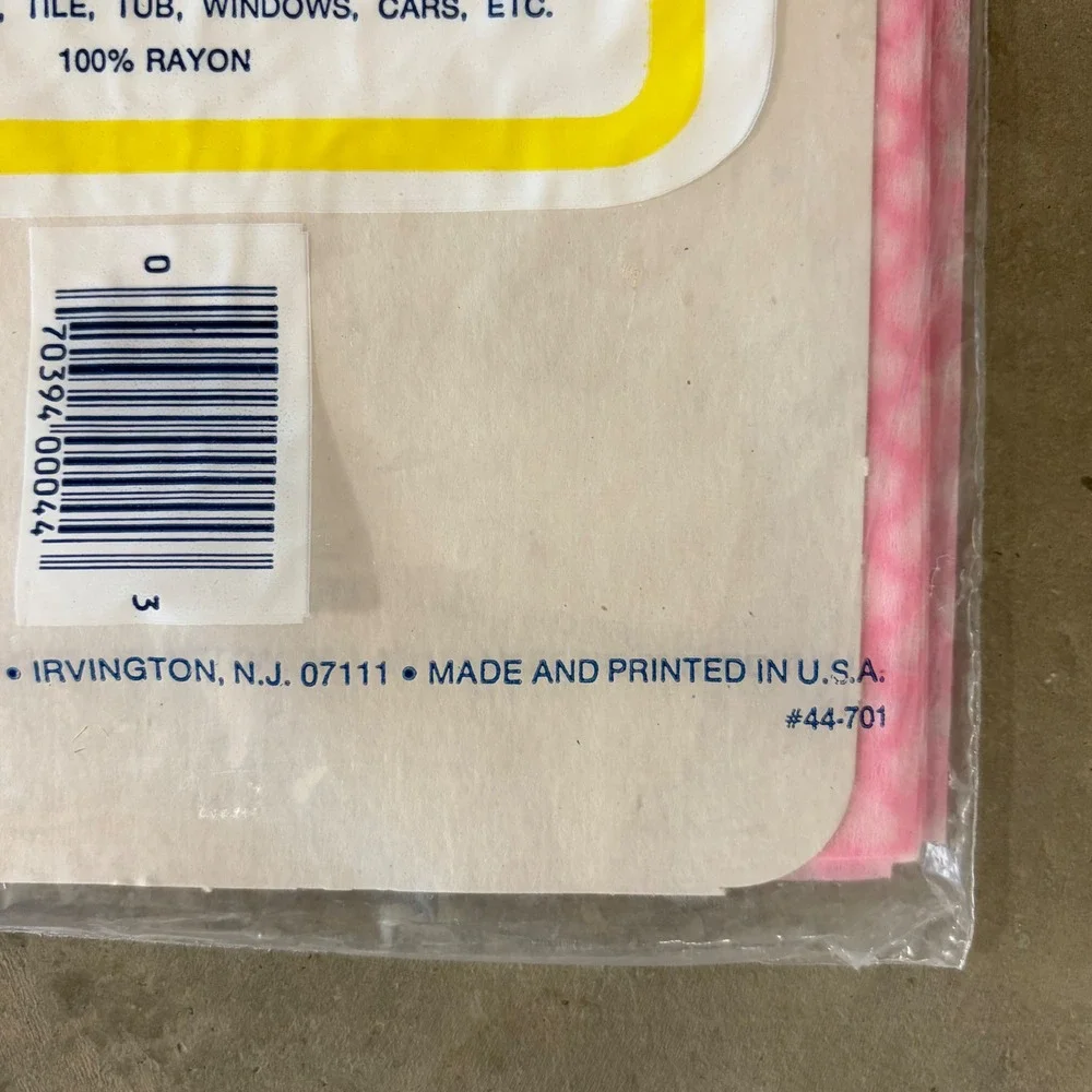 Vintage Magla Easy Wipe Reusable Wiping Cloths 10 Pack Pink Rayon Made in USA